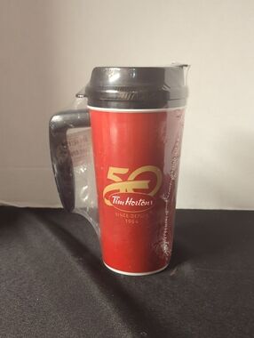 Tim Hortons 50th Anniversary Travel Mug NEW Sealed